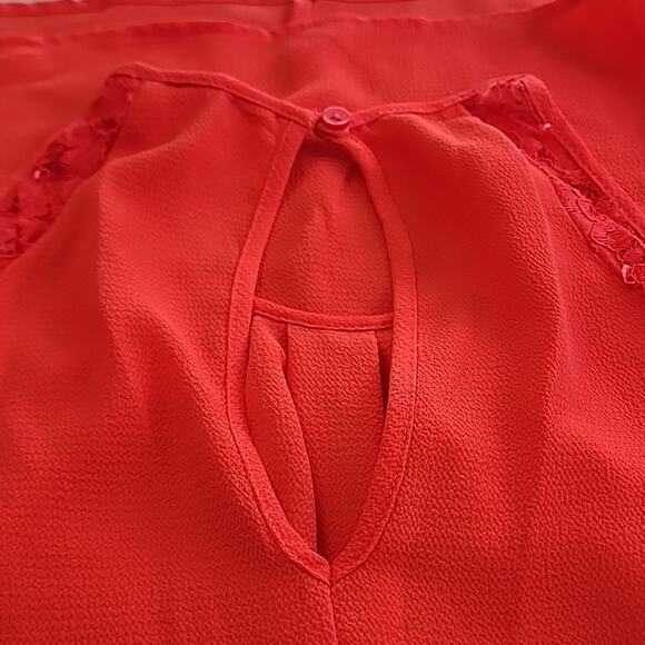 Candies Red Spaghetti Strap Tank with Back Keyhole, M - Picture 8 of 8